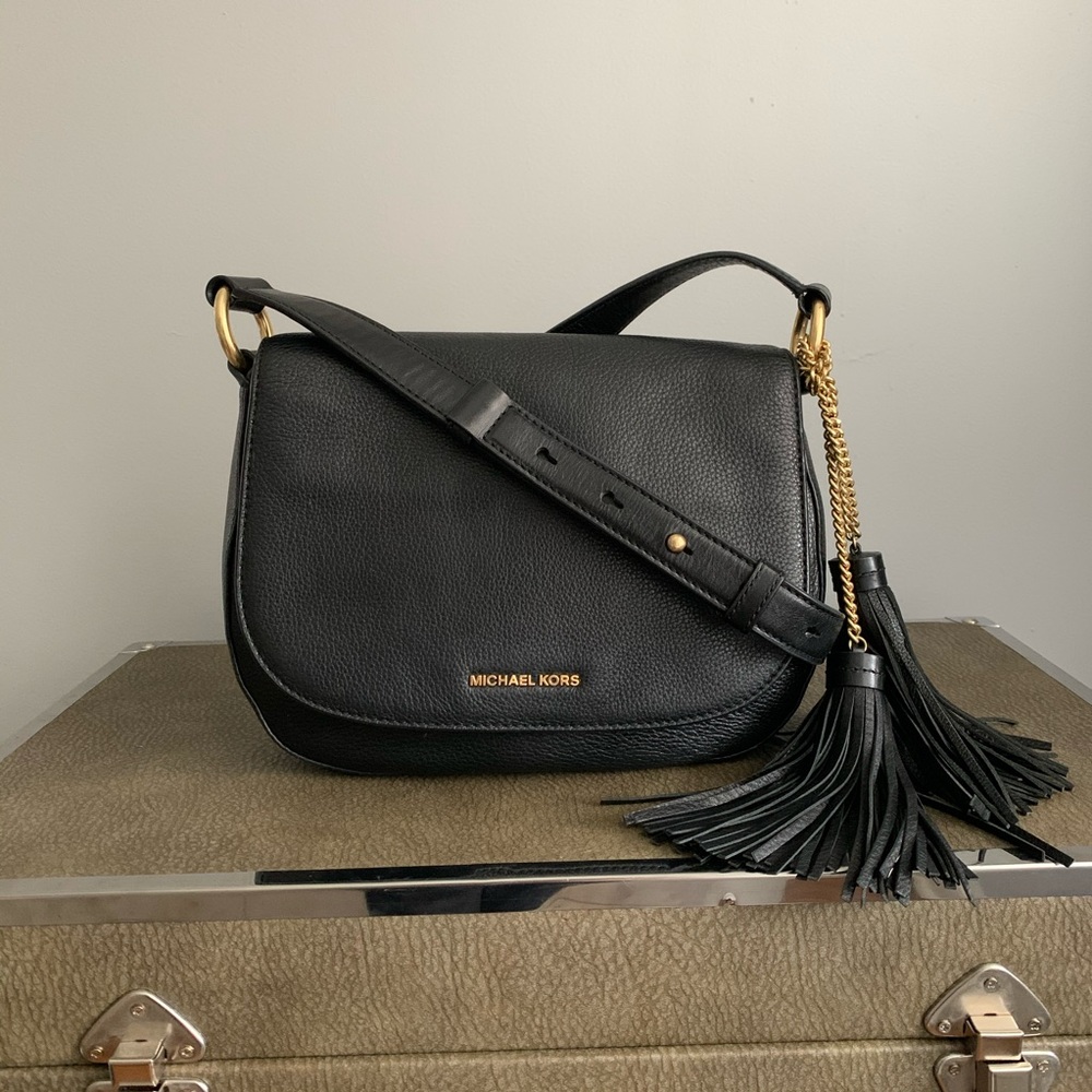 Michael Kors Black Saddle Bag